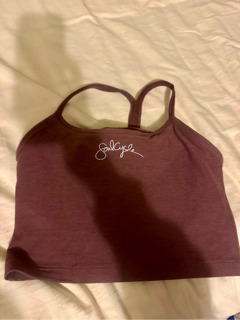 soulcycle brown racerback top